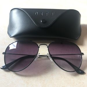 DIFF aviator sunglasses.